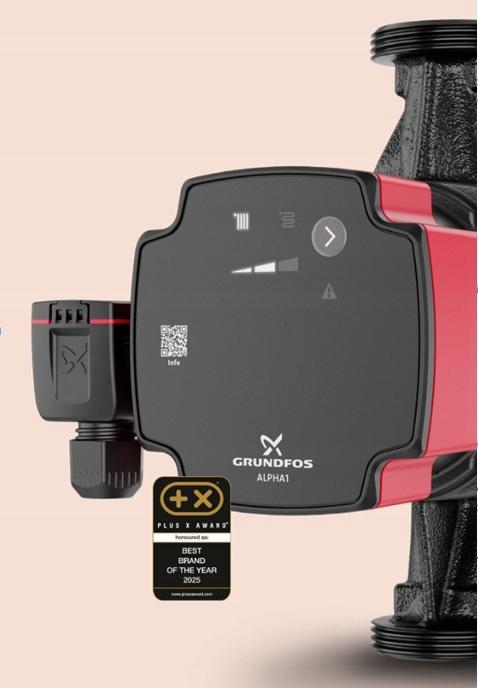 GRUNDFOS Pompa obiegowa 1 x 220-240 V, 9H GRUNDFOS ALPHA1 25-40 18
