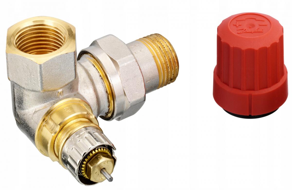 DANFOSS Zawór termostatyczny trójosiowy lewy DANFOSS RA-N 15 10 bar