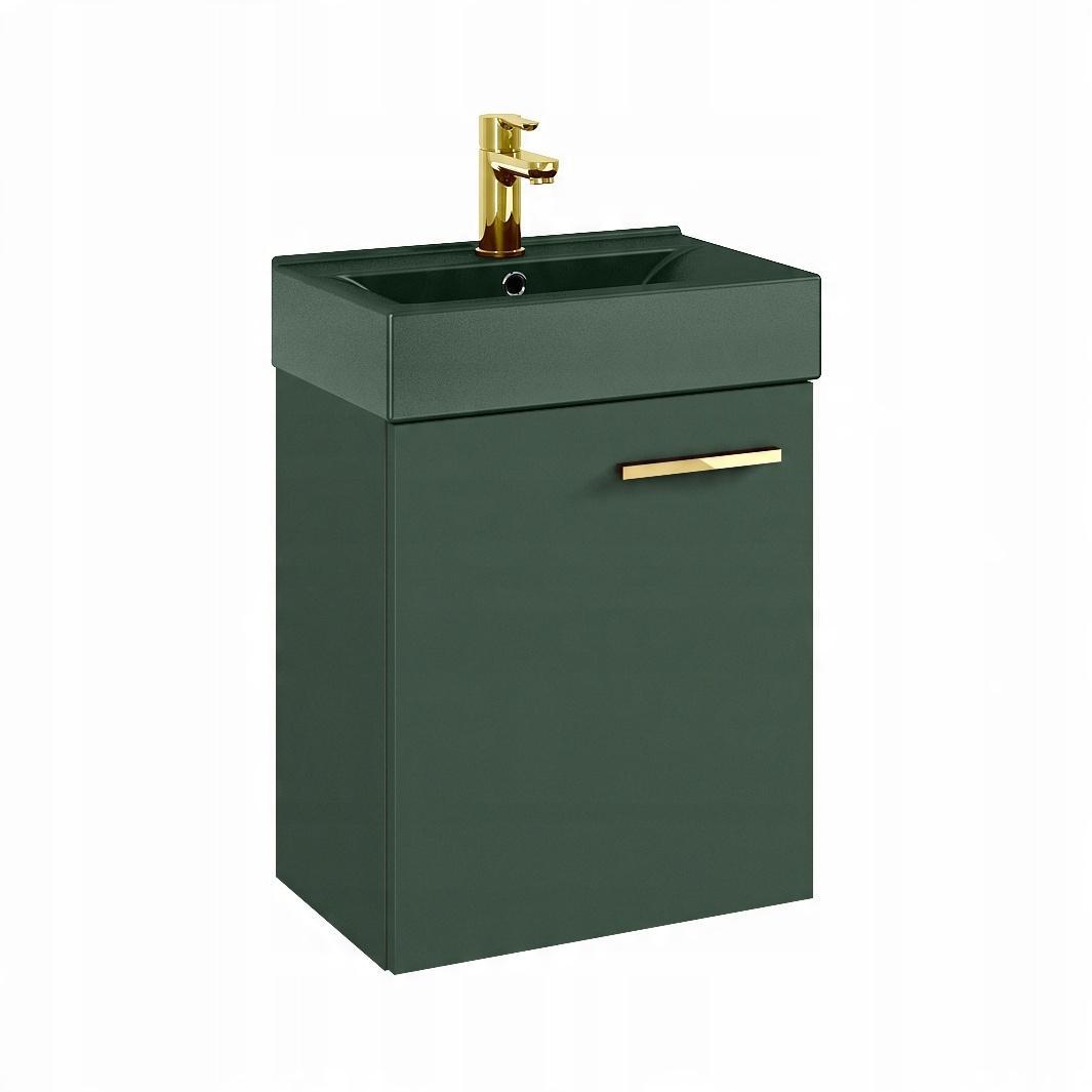Zestaw: Szafka ELITA TINY+ umywalka ceramiczna 45 Forest Green Mat