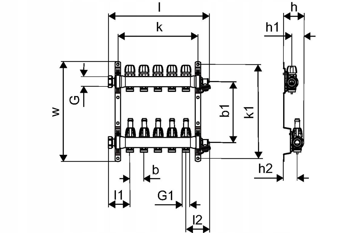 UPONOR Rozdzielacz Vario S FM 16XG3/4 EURO - G1