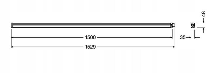 Ledvance Oprawa DampProofLED SLIM VALUE 1500 48h