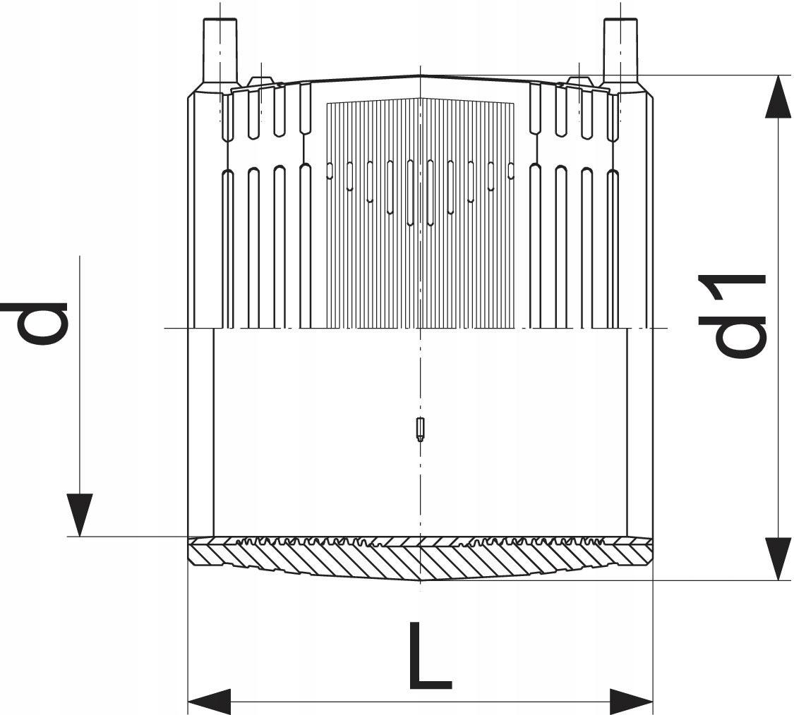 GEORG FISCHER Mufa elektrooporowa DN75 PE100, SDR11, PN10 gaz/PN16 woda