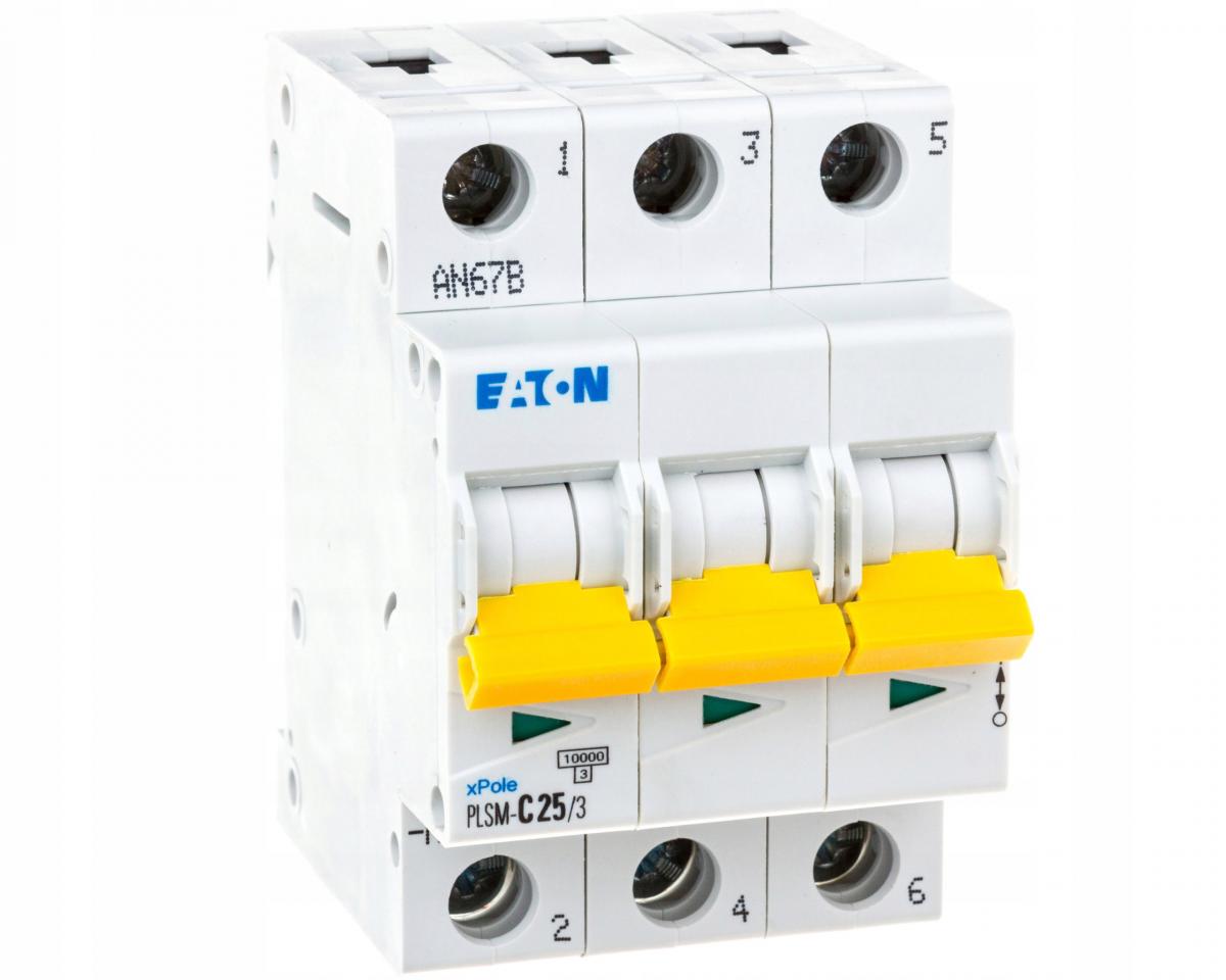 EATON Wyłącznik nadprądowy 3-biegunowy PLSM-C25/3-MW