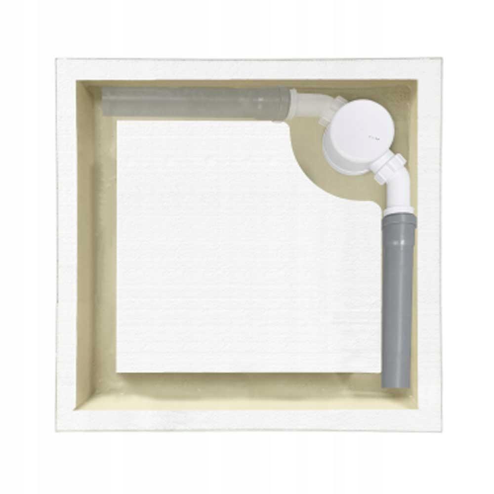 SCHEDPOL Brodzik akrylowy Grawello z podbudową Stabilsound Plus 80x100x26cm