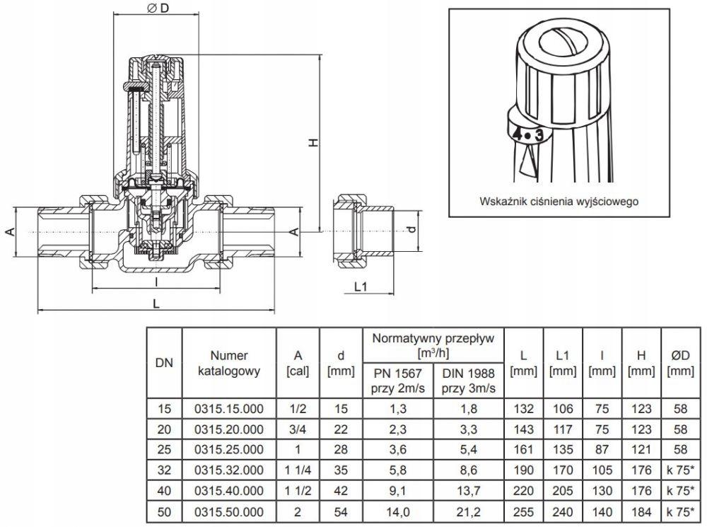SYR REDUKTOR CIŚNIENIA 315 5/4 cala 0315.32.000 48h