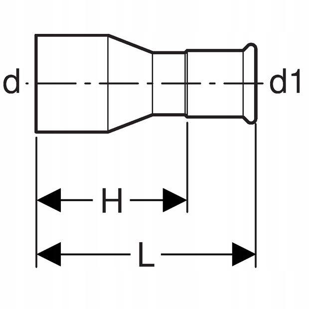 GEBERIT Redukcja Geberit Mapress C-Stahl d88,9-54