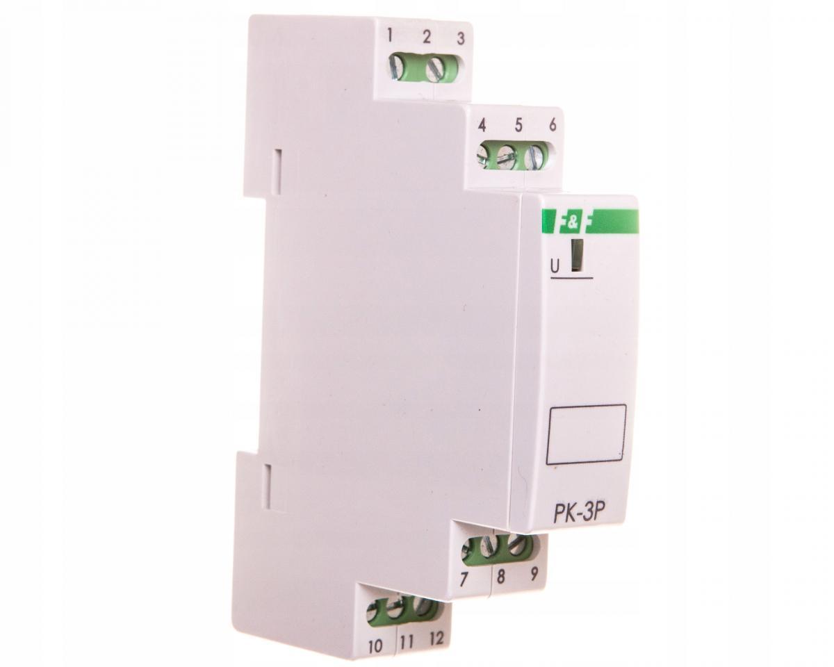 F&F Przekaźnik elektromagnetyczny PK-3P 24V AC/DC, styk: 3P I=3x8A, 1 moduł