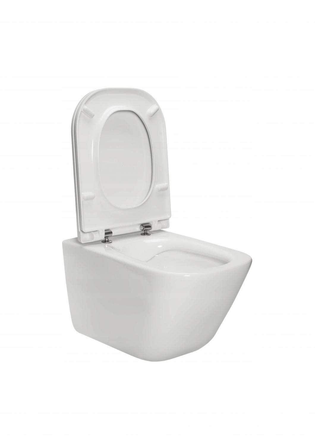 Miska wisząca GAP Rimless + Deska wolnoopadająca Slim Biały ROCA[16]