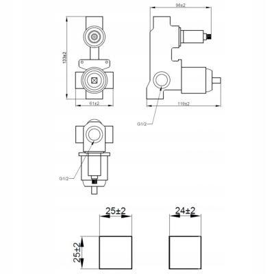 INVENA ZEST PODTYN Z BAT PODTYNK 2F GLAMOUR CHROM INVENA TREND