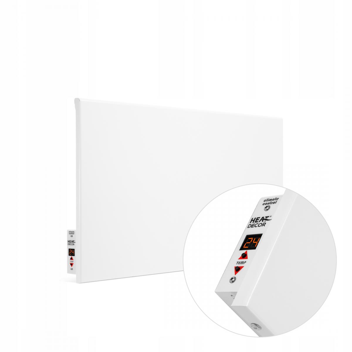 Grzejnik stalowy HD-WAVE STEEL z termostatem, moc 400 W - biały