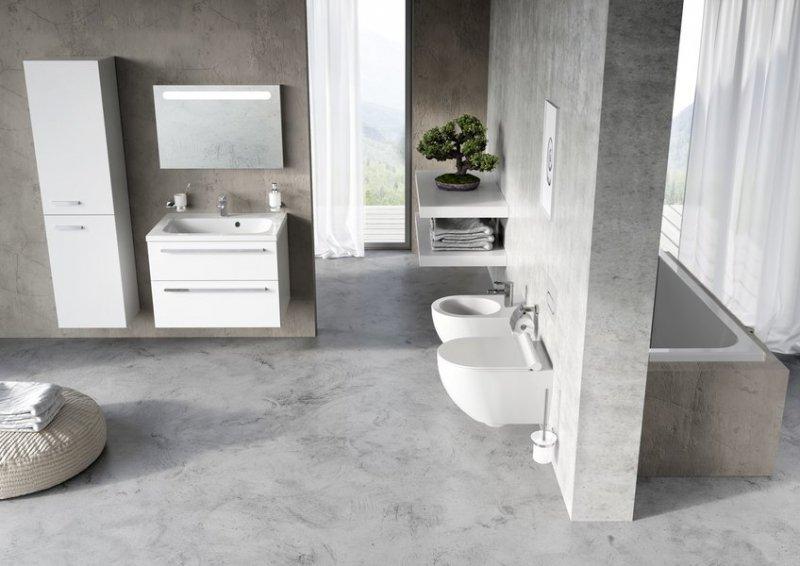 RAVAK Miska wisząca WC UNI chrome biała