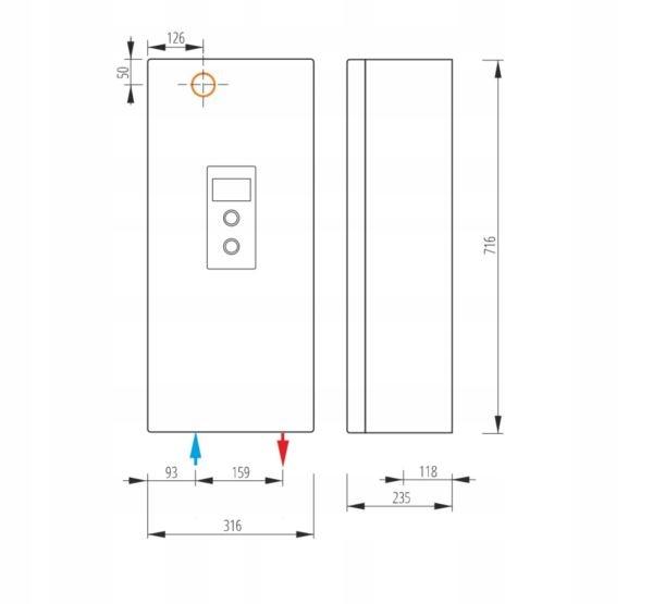Kocioł elektryczny 8 kW KOSPEL EKCO.LN3-04/06/08 PL