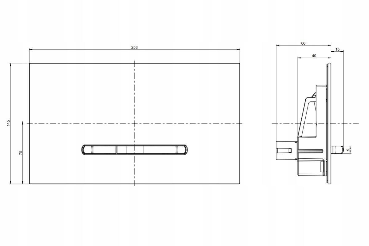 Przycisk spłukujący BOCH ViConnect E300 do WC tworzywo sztuczne biały