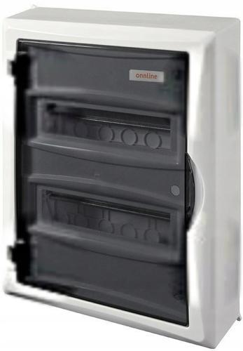 Rozdzielnica natynkowa ONNLINE liczba 2x12 modułowa IP40 zaciski N+PE szyba