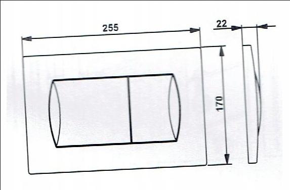 Przycisk spłukujący ROCA ACTIVE 62 B 2-funkc 3/6 l do stelaża podtynkowego
