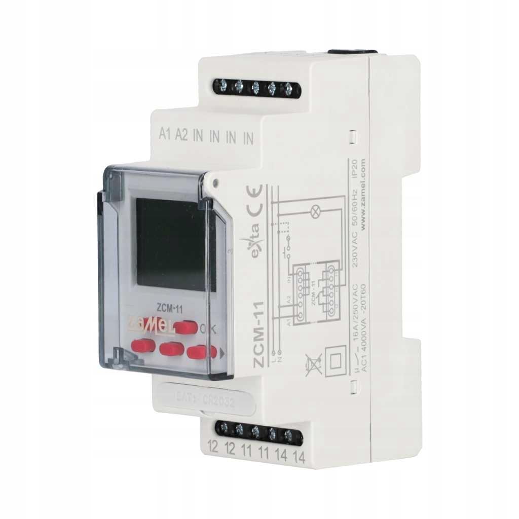 ZAMEL Programator czasowy 1-KAN. tygodniowy 230V AC TYP: ZCM-11