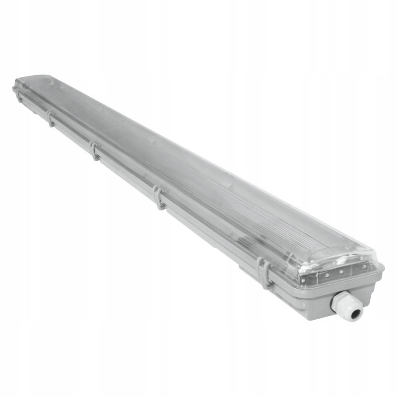 Oprawa hermetyczna do tub LED G13, 2xT8, 2x18W, 2x1800lm, 4000K, IP65, 120c