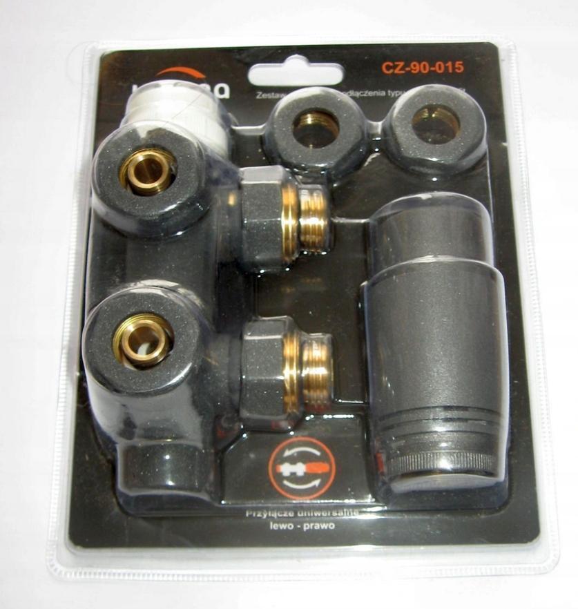 Zawór zespolony INVENA DUOPLEX z głowicą GRAFIT 48h