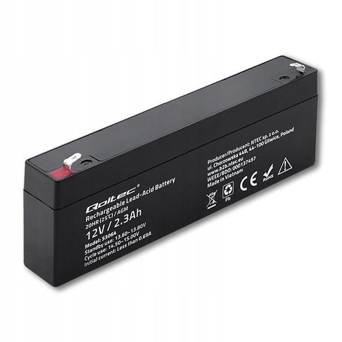QOLTEC Akumulator AGM 12V 2.3Ah max. 34.5A