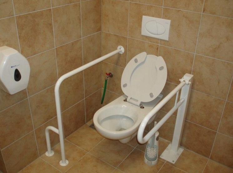 EKOTECH Poręcz ścienno-podłogowa 80x80 cm lewa