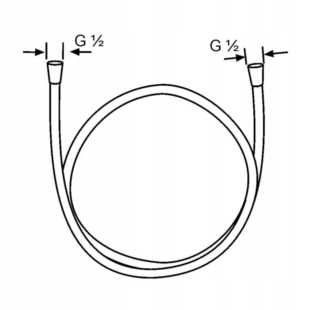 Wąż natryskowy KLUDI SUPARAFLEX SILVER 1250 mm czarny mat