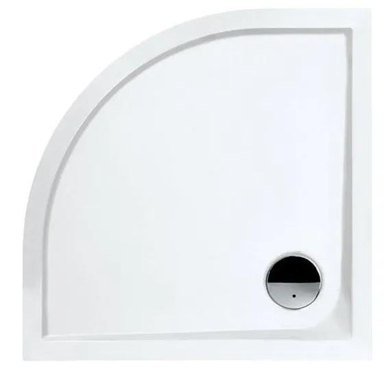 Brodzik akrylowy półokrągły zabudowany SANPLAST Free Line BPza/FREE 80x80x5