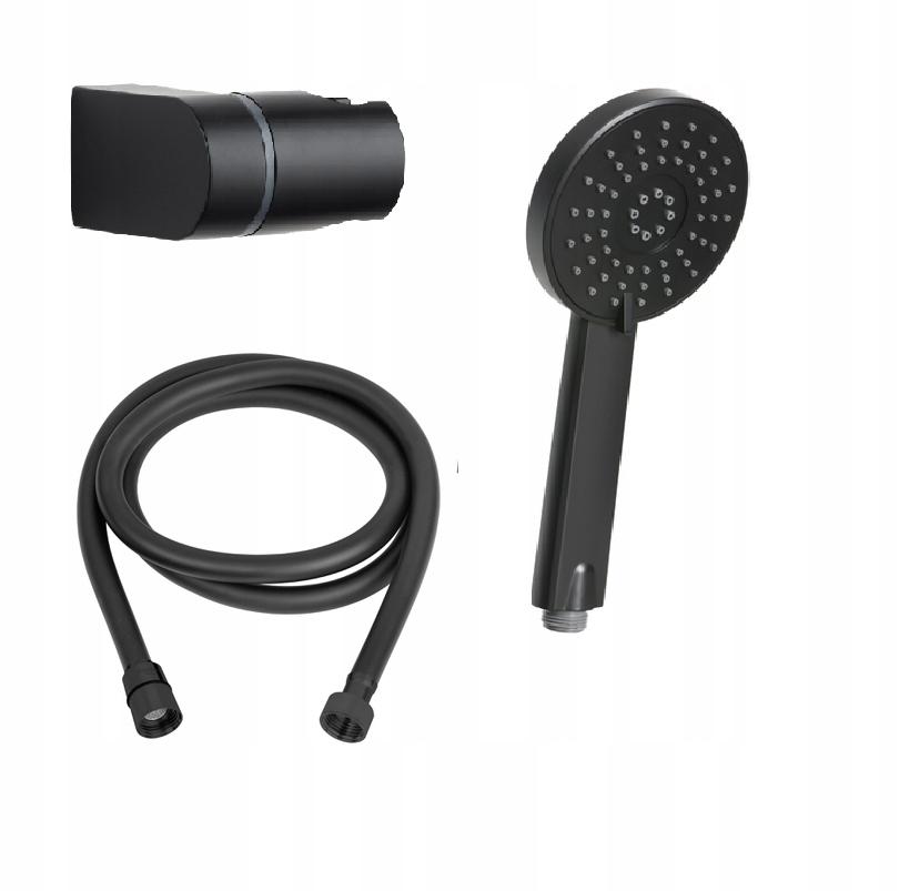 INVENA ZESTAW NATRYSKOWY 1-PUNKTOWY PATRAS BLACK 1F