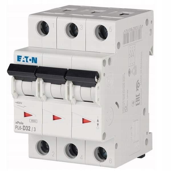 EATON Wyłącznik nadprądowy 6kA PL6-D32/3