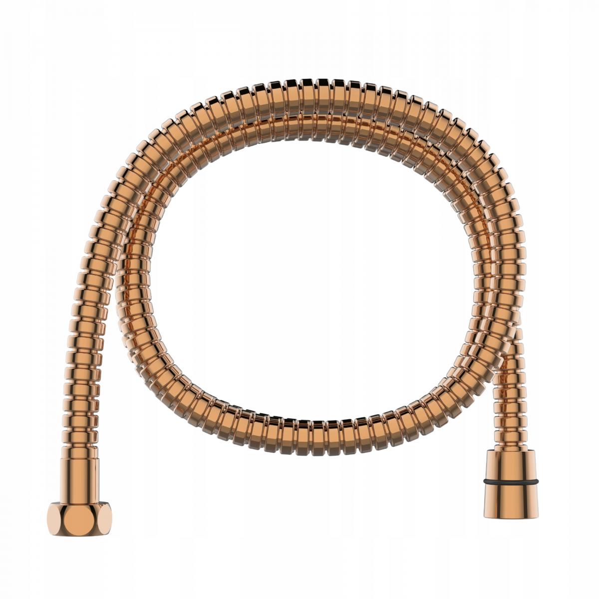 INVENA ZESTAW NATRYSKOWY NA DRĄŻKU MOONLIGHT, CZARNY / ROSE GOLD 2F