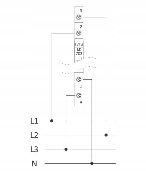 F&F Lampka kontrolna zasilania LK-703Y 1/3S 3X230V 3xLED żółta