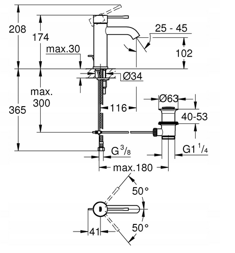 GROHE Bateria umywalkowa Essence Brushed S cool sunrise 48h