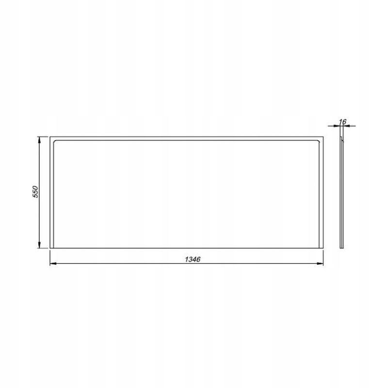 KOŁO Obudowa do wanny 140cm frontowa z MDF 1350 x 550 mm GEBERIT Uni 2