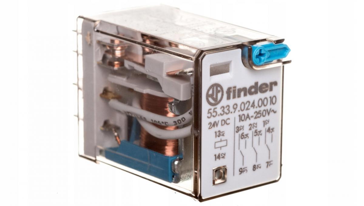 FINDER 55.33.9.024.0010 Przekaźnik 3P 10A 24V DC