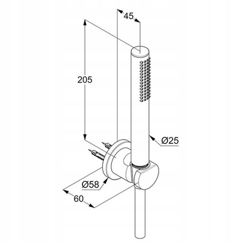 Zestaw wannowo-natryskowy KLUDI NOVA FONTE Puristic natynk czarny mat 1S