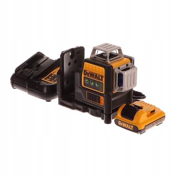 DeWalt 12V XR Krzyżowy zielony laser liniowy 3 X 360 - 1 X 2Ah
