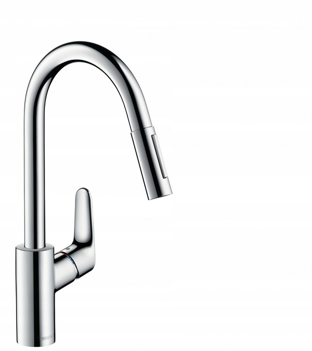 Bateria kuchenna Hansgrohe Focus jednouchwytowa z wyciąganą wylewką 3181500