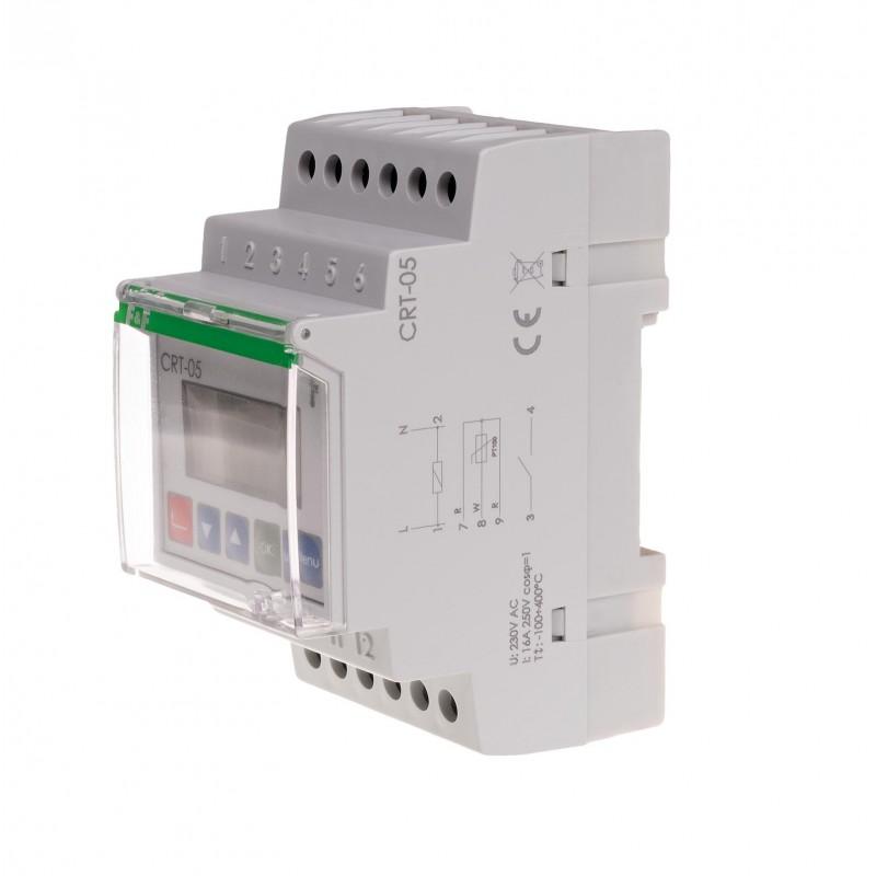 Regulator temperatury CRT-05 zakres temperatur -100-400°C montaż na szynie