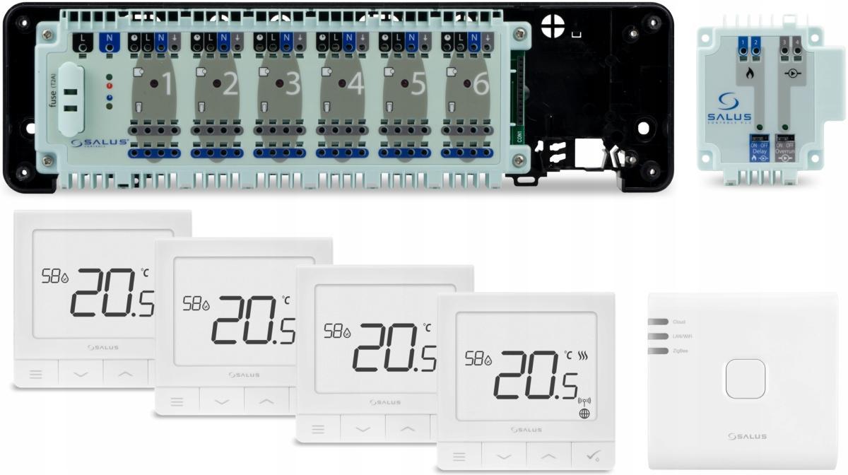 SALUS StartPack Premium - zestaw przewodowego sterowania ogrz. Ppdł.