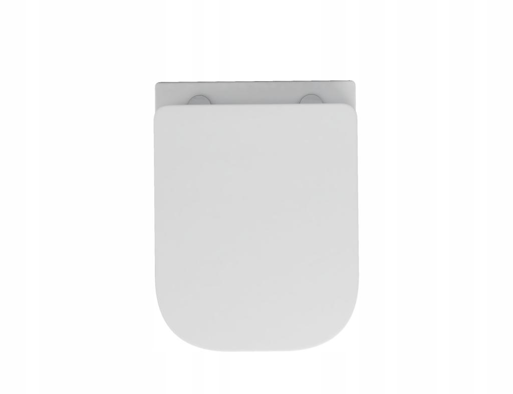 INVENA MISKA WC PODWIESZANA, BEZKOŁNIERZOWA PAROS, Z DESKĄ WOLNOOPAD KWADR