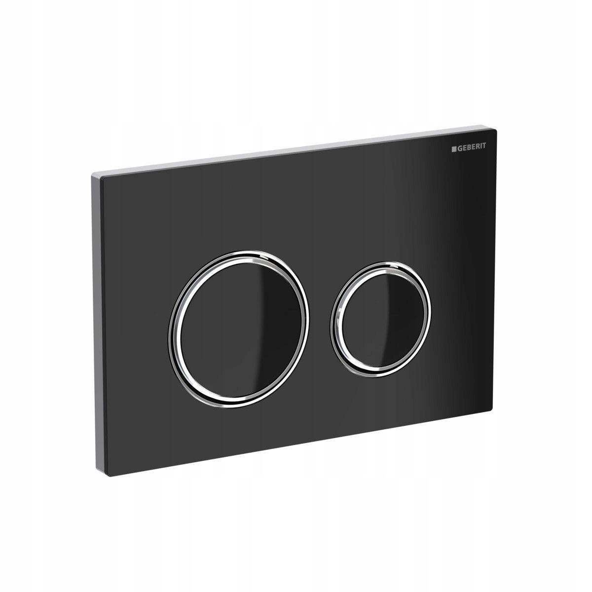 Przycisk uruchamiający GEBERIT Sigma50 okrągły przedni szklany czarny