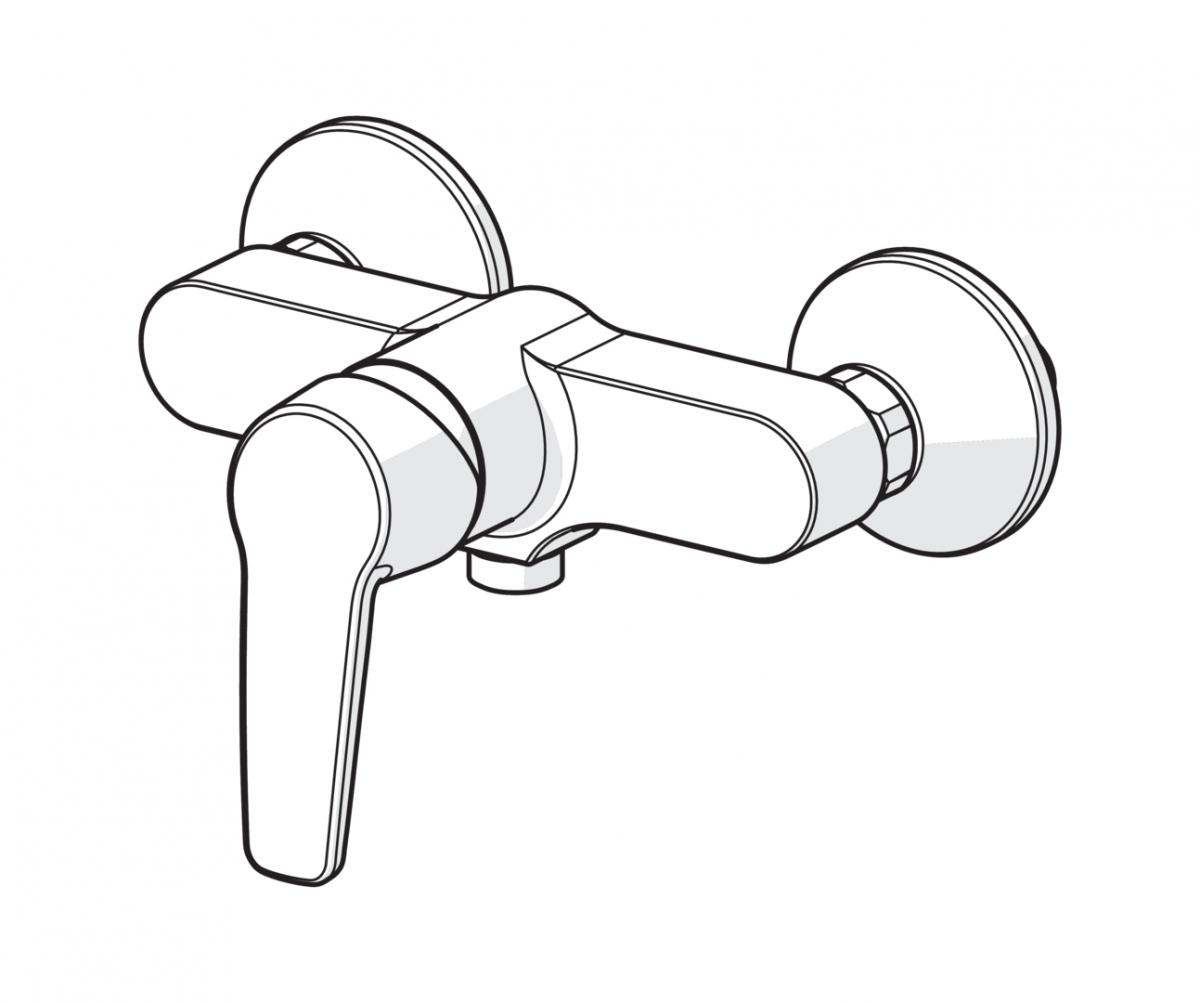 ORAS Bateria prysznicowa Saga z mimośrodami 150 cc i rozetami