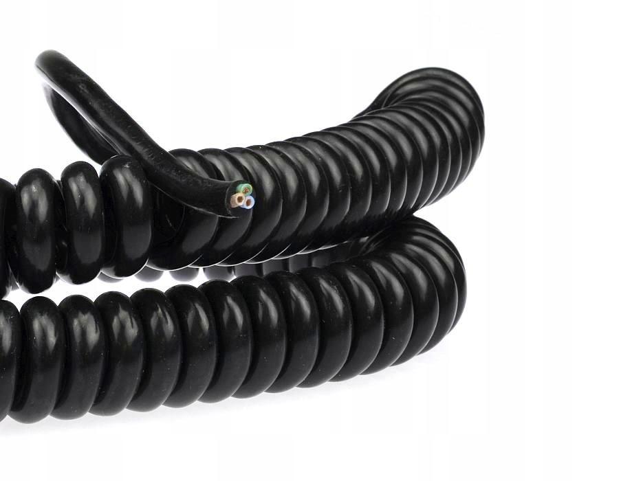 F-ELEKTRO Przewód spiralny 05VVH8-F 3x1mm2 - 10m - czarny