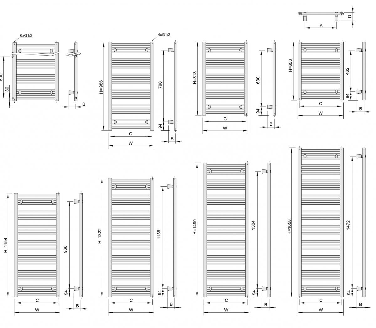Grzejnik ENIX PT 986x508 łazienkowy WYSYŁKA 48h