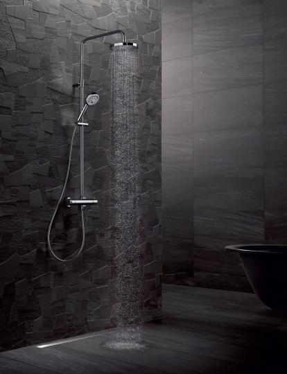 Zestaw prysznicowy naścienny KLUDI LOGO DUAL SHOWER SYSTEM chrom