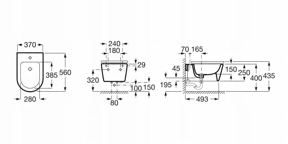 Bidet wiszący INSPIRA ROUND ROCA//5