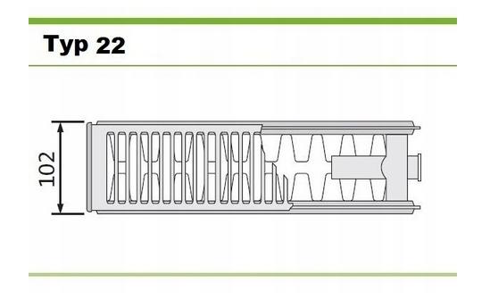 Grzejnik stalowy PURMO CVM22 600x1200 VM 22 DOLNY ŚRODKOWY 48h