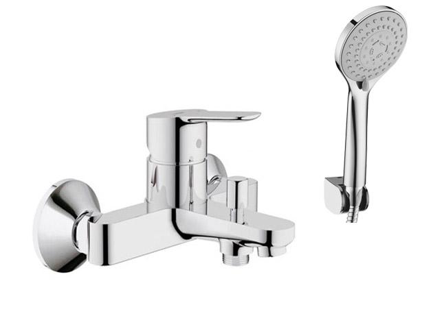 Bateria wannowa ścienna GROHE BauLoop 1-uchwytowa 2-otworowa chrom