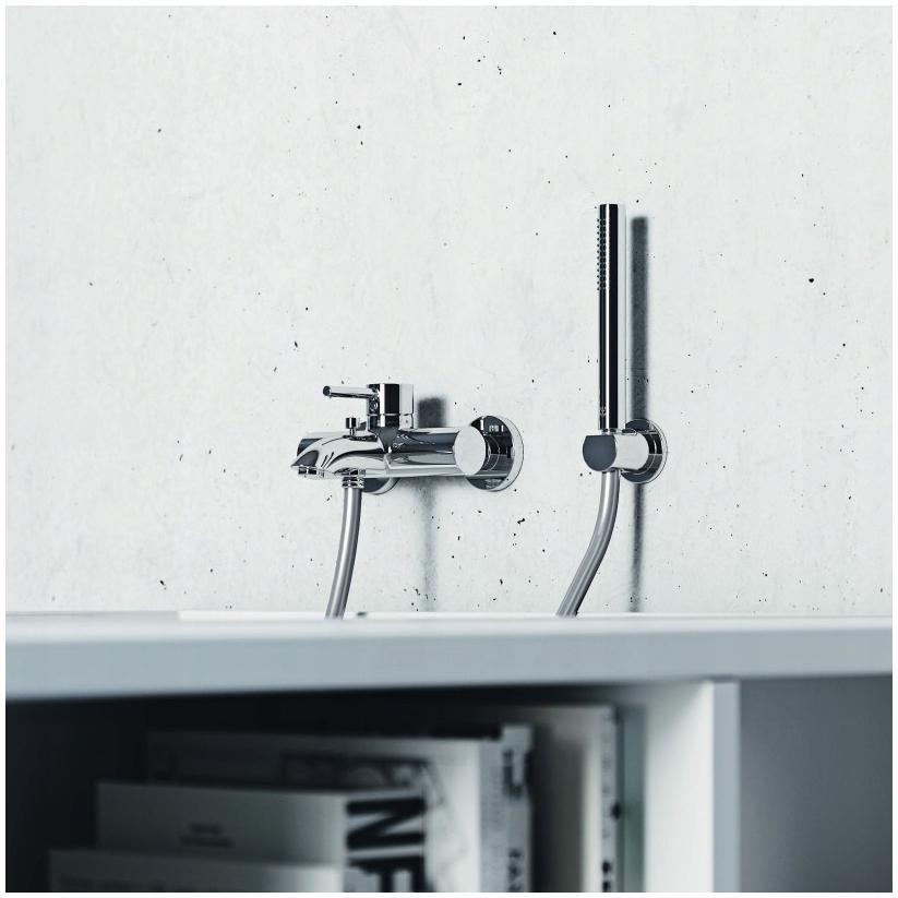 Bateria wannowo-natryskowa naścienna KLUDI BOZZ 1-uchwytowa 2-otw chrom