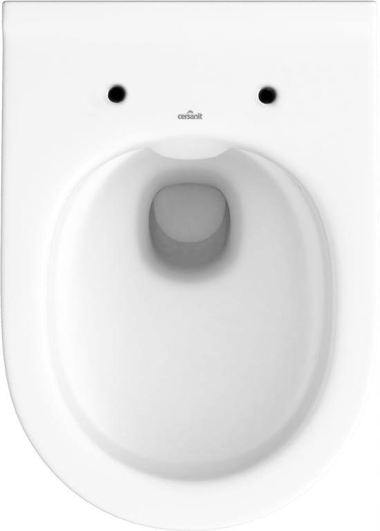 Miska wisząca z ukrytym montażem, City Oval New, system CleanOn, bez deski
