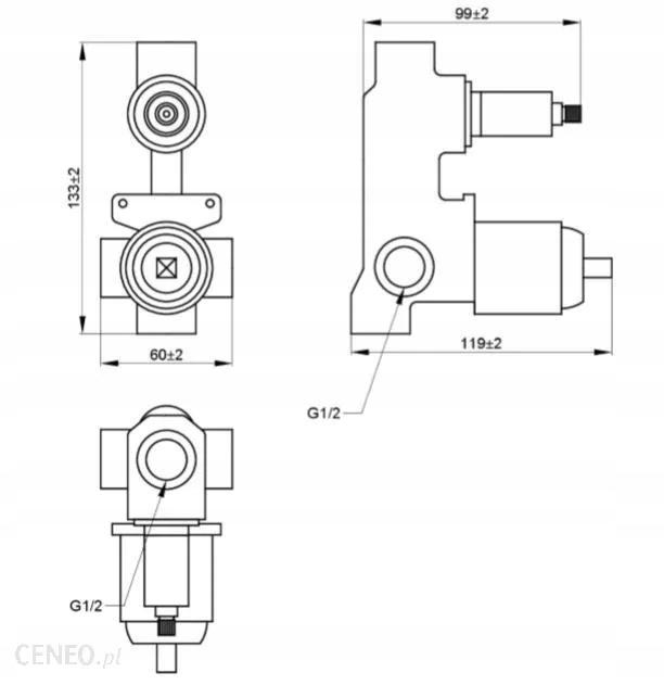 INVENA ZEST PODTYN Z BAT PODTYNK 2F SIROS, KWADR ROZETA